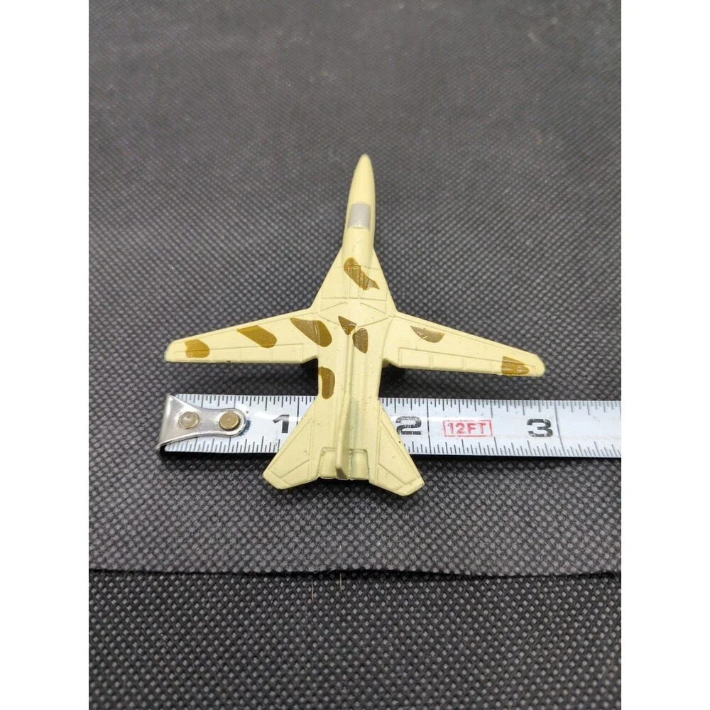 Yellow And Olive Diecast Military Fighter Plane 3